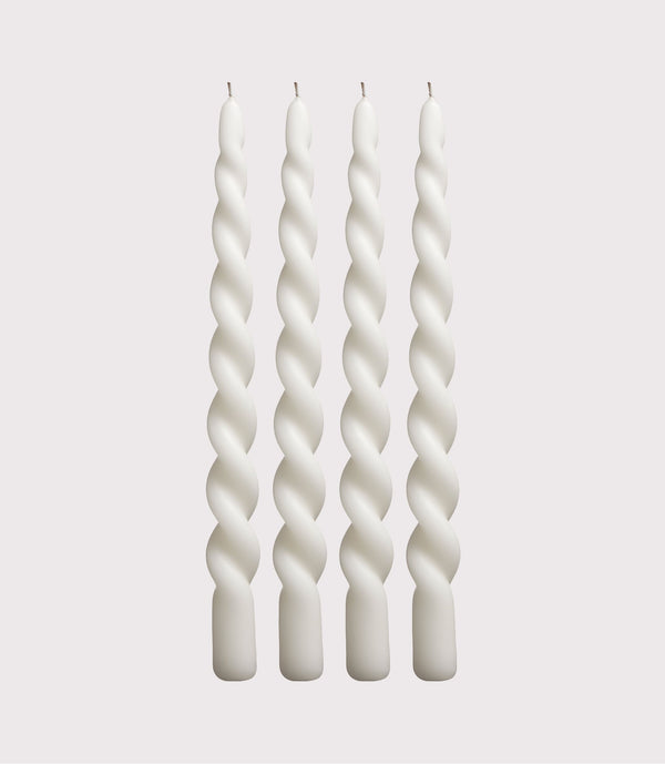 Twist Candle - Box of 4 - Chalk