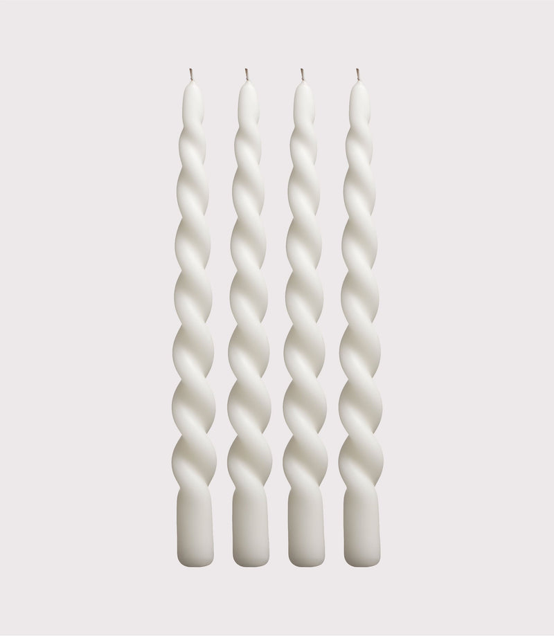 Twist Candle - Box of 4 - Chalk