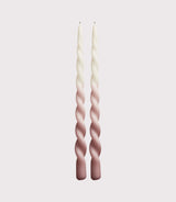 Twist Candle - Box of 2 - Dip-dye Rose