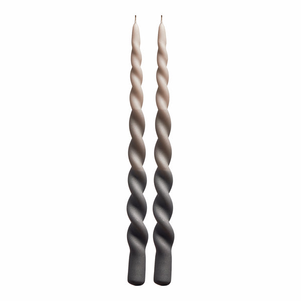 Twist Candle - Box of 2 - Dip-dye Stormy