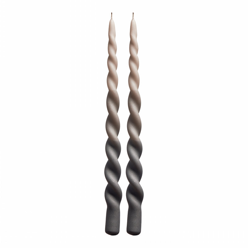 Twist Candle - Box of 2 - Dip-dye Stormy