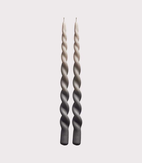 Twist Candle - Box of 2 - Dip-dye Stormy