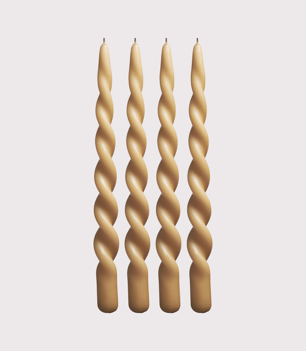 Twist Candle - Box of 4 - Golden