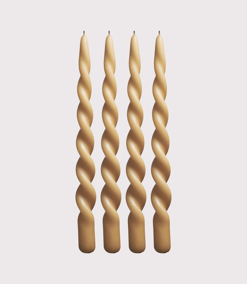 Twist Candle - Box of 4 - Golden