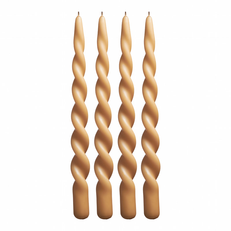 Twist Candle - Box of 4 - Golden