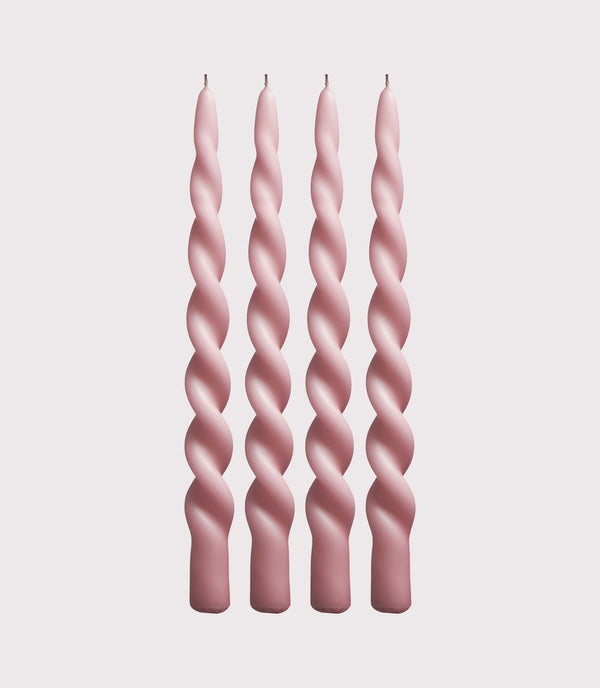 Twist Candle - Box of 4 - Rose