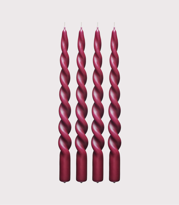 Twist Candle - Box of 4 - Bourgogne