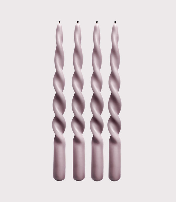 Twist Candle - Box of 4 - Mauve